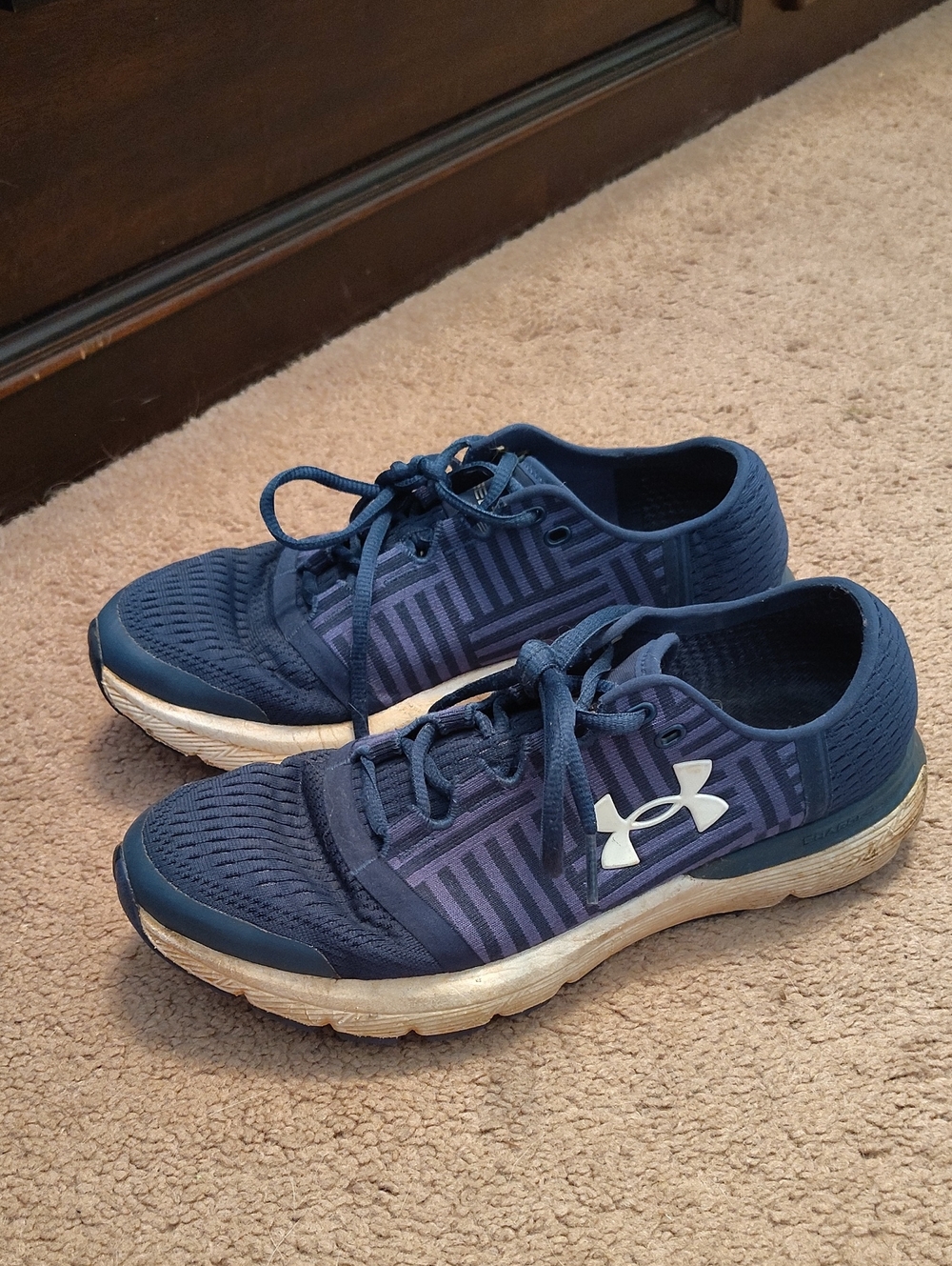 Under Armour Navy and White Training Shoes